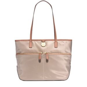 Michael Kors Dusk Kempton Medium Pocket Tote Tan